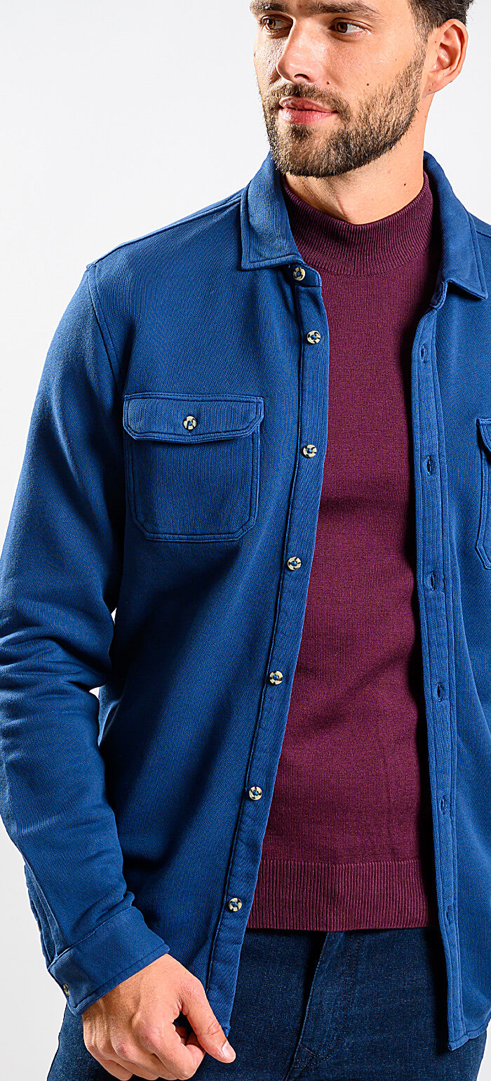 Thick blue cotton shirt
