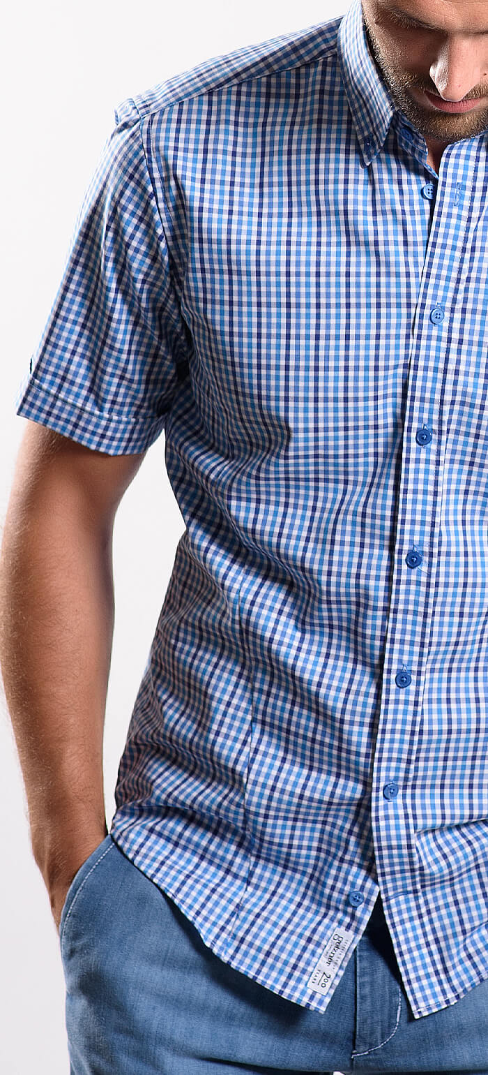 Checked Extra Slim Fit Short Sleeve Shirt