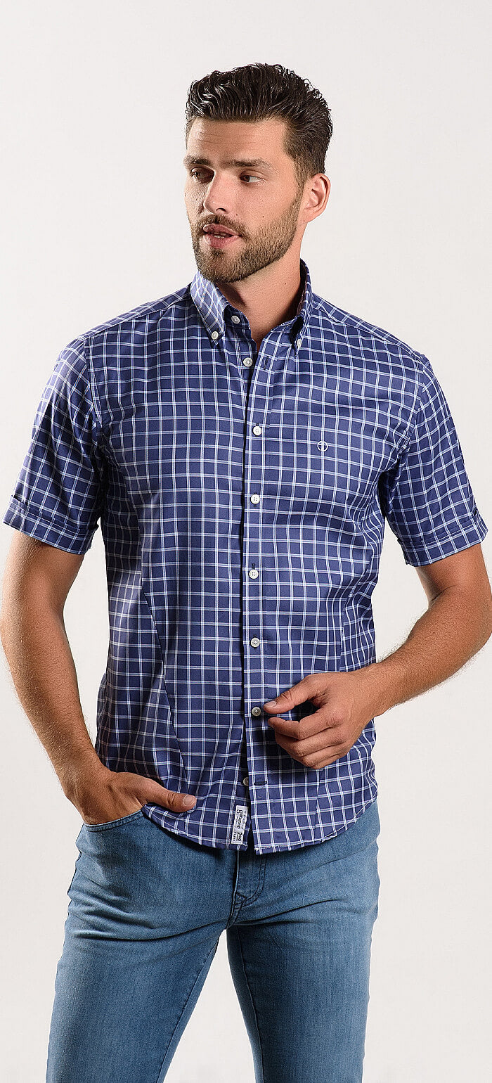 Checked Extra Slim Fit Short Sleeve Shirt