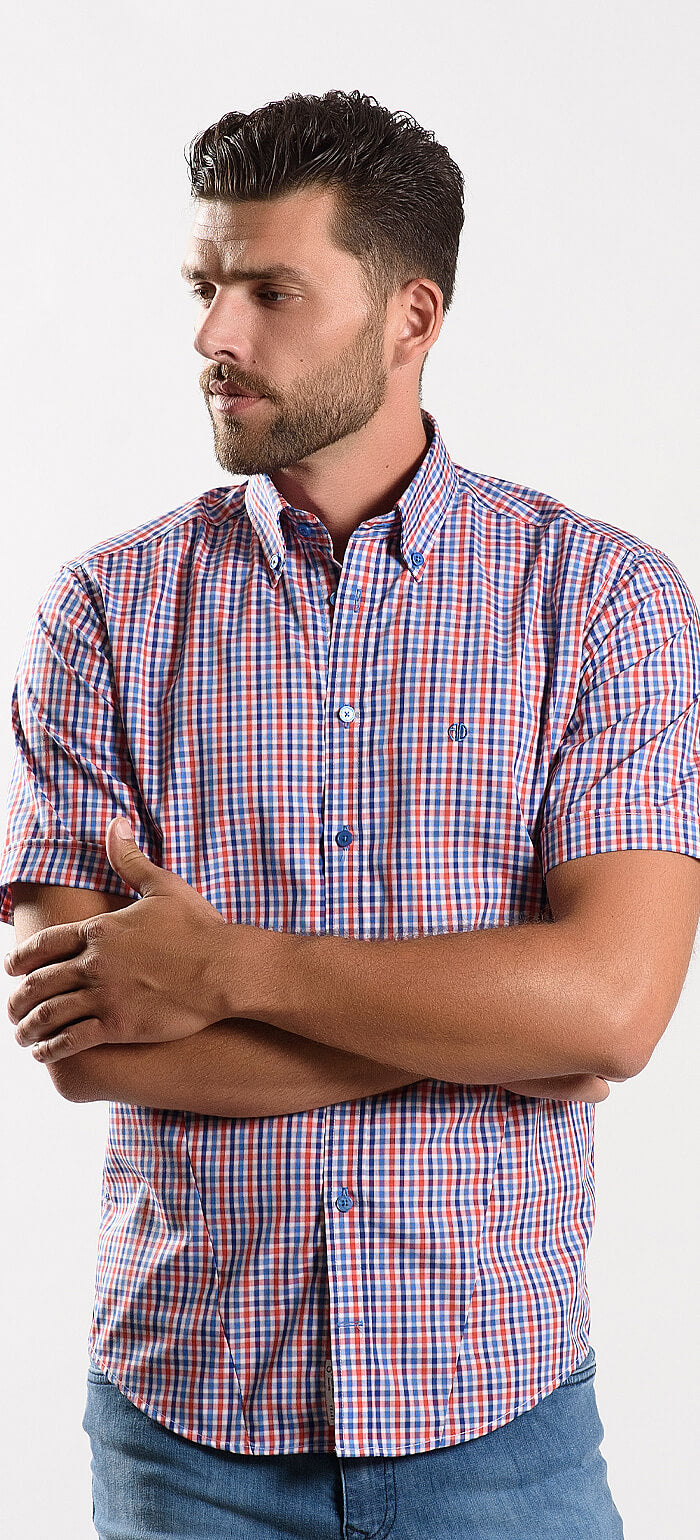 Checked Extra Slim Fit Short Sleeve Shirt