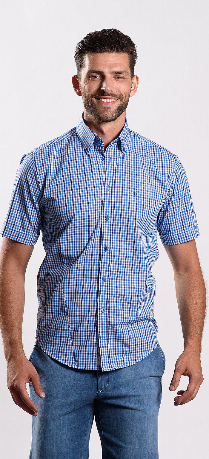 Checked Extra Slim Fit Short Sleeve Shirt