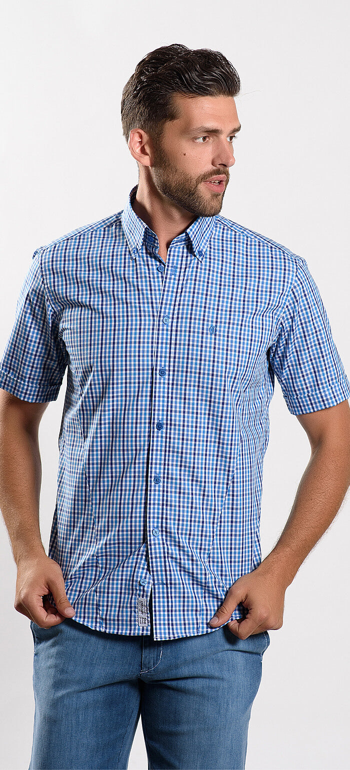Checked Extra Slim Fit Short Sleeve Shirt