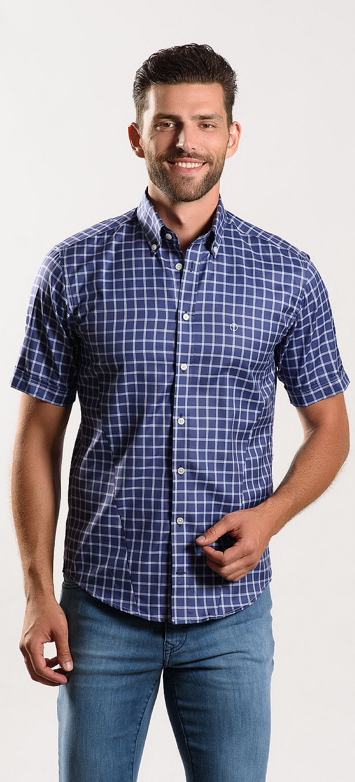 Checked Extra Slim Fit Short Sleeve Shirt