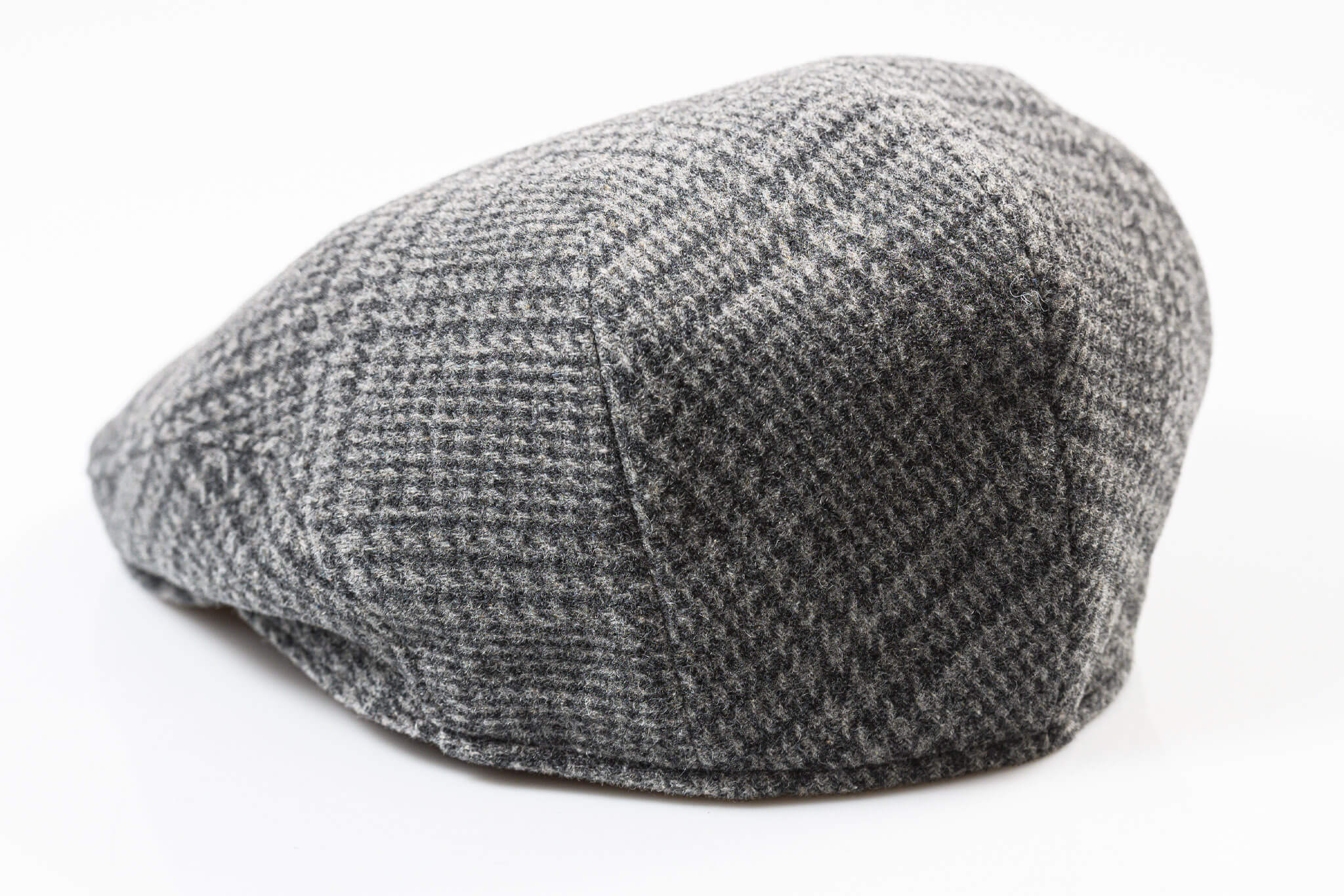 Checked wool hat