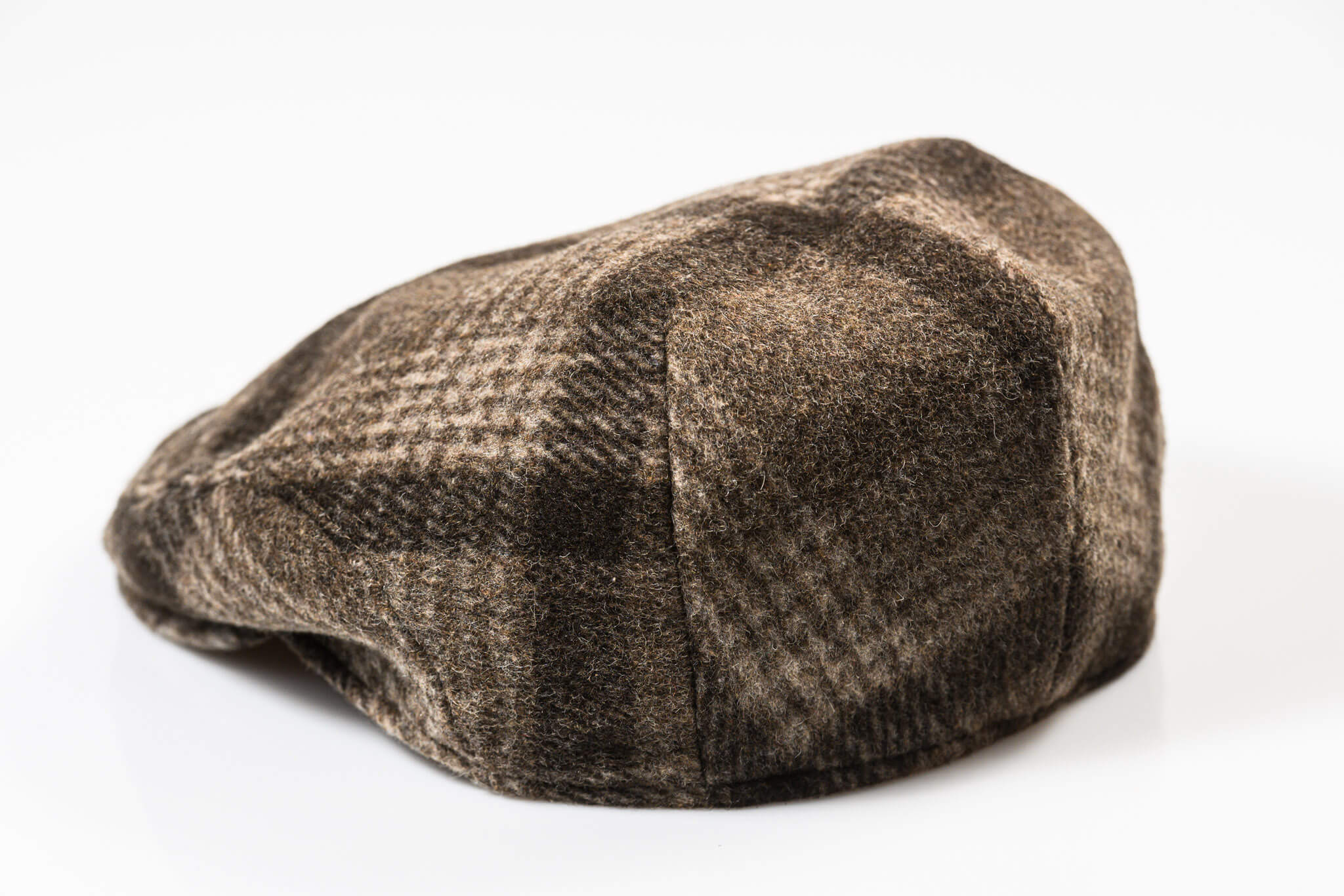 Checked wool hat
