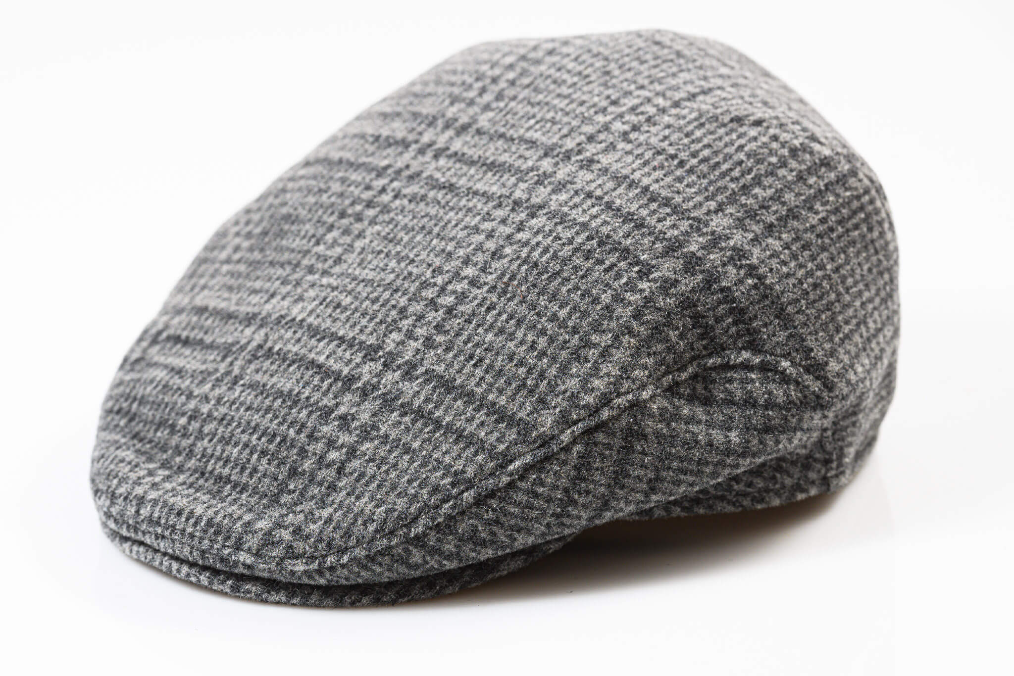Checked wool hat