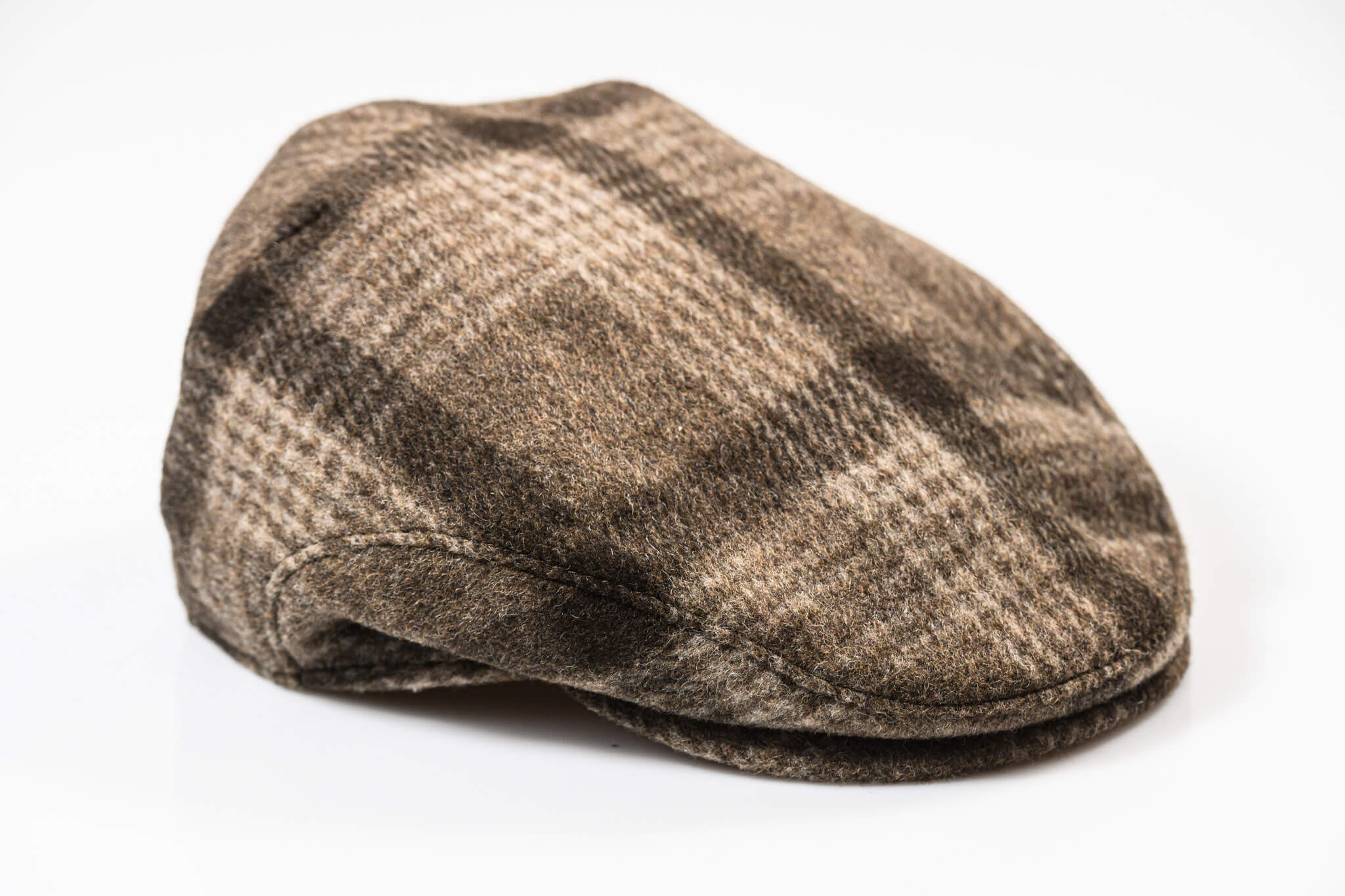 Checked wool hat
