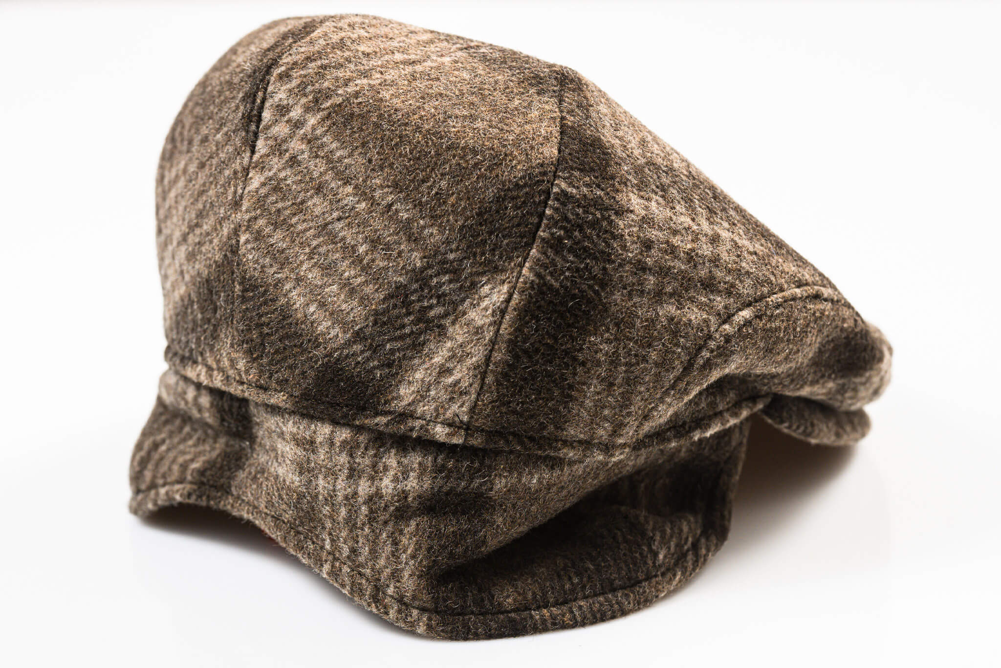 Checked wool hat