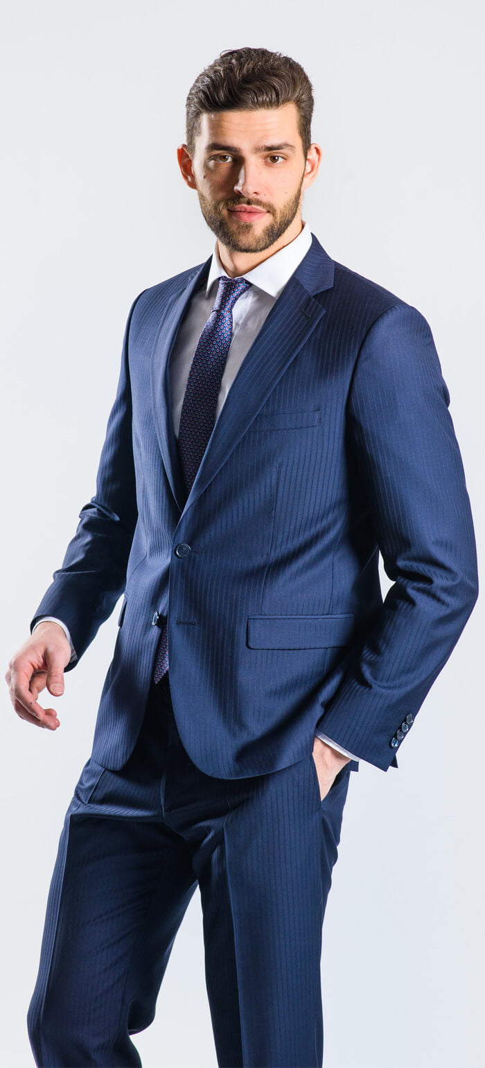 LIMITED EDITION Navy blue wool suit