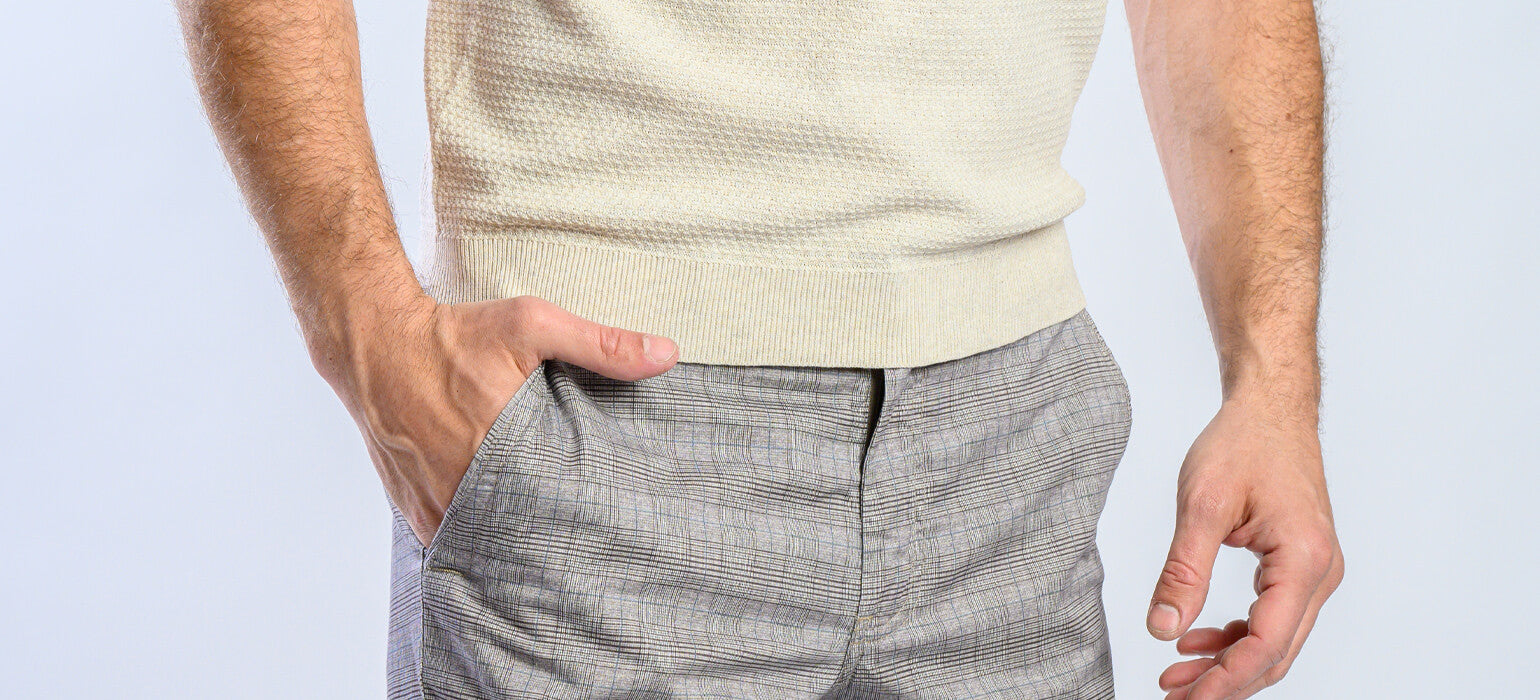 Buttery knit T-shirt with a subtle pattern