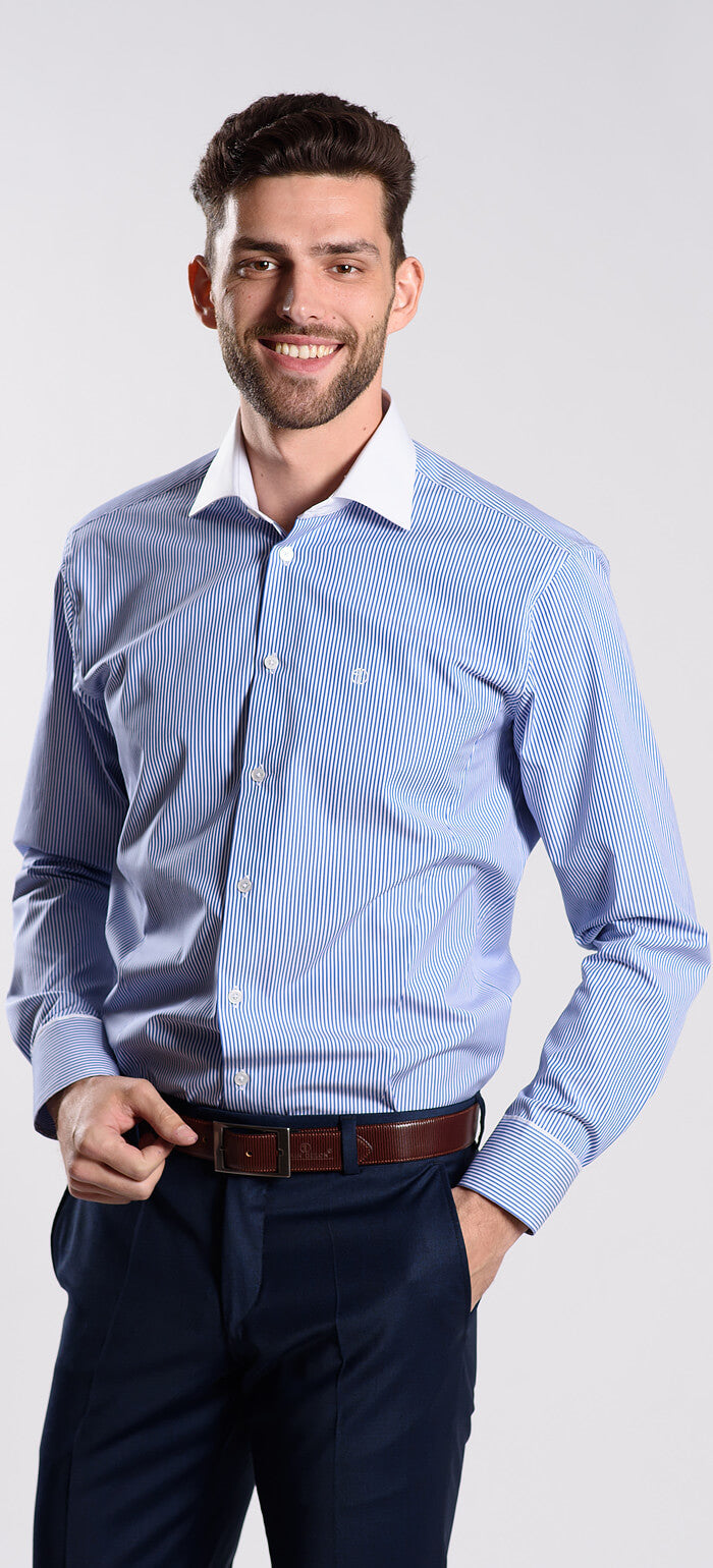 Blue Extra Slim Fit Business Shirt