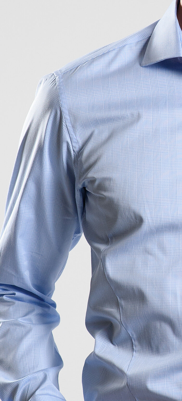 Blue Check Extra Slim Fit Shirt