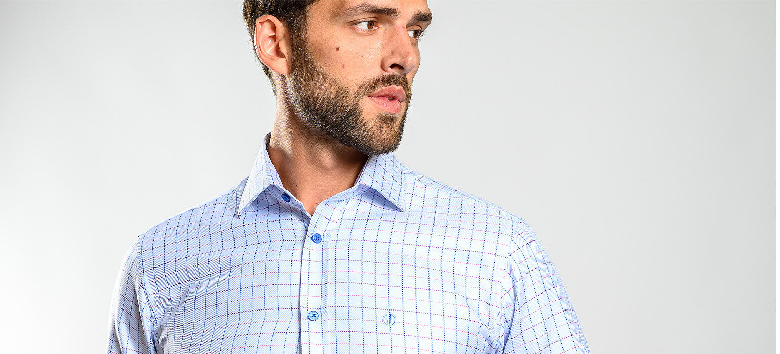 Blue checked Slim Fit shirt