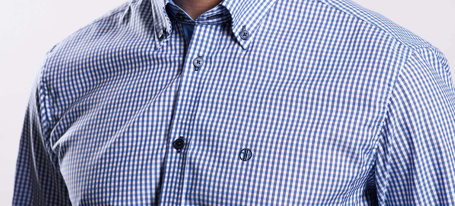 Blue checked Slim Fit shirt