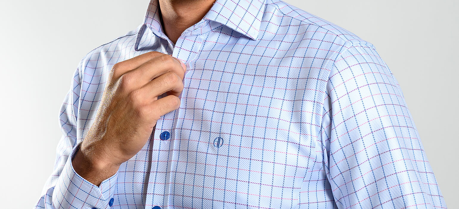 Blue checked Slim Fit shirt