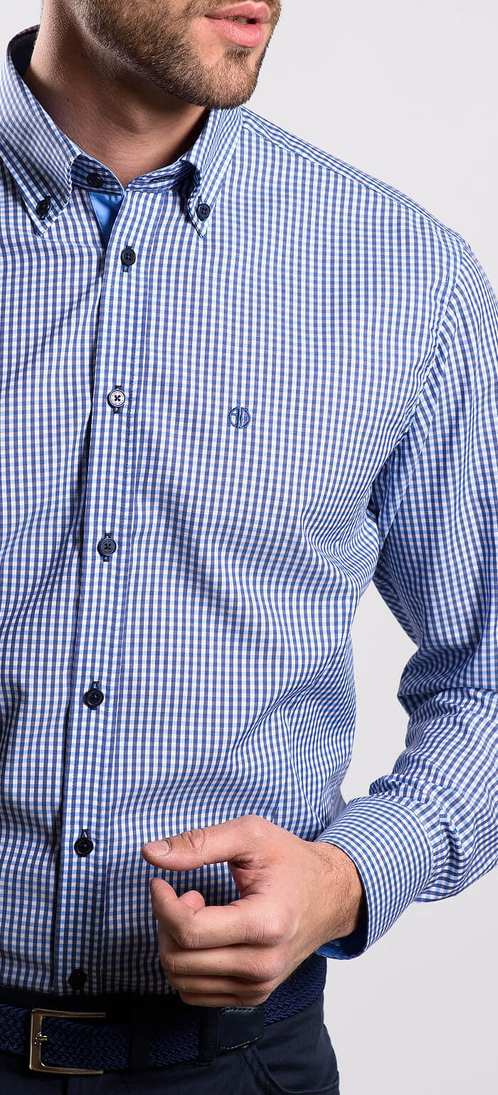 Blue checked Slim Fit shirt