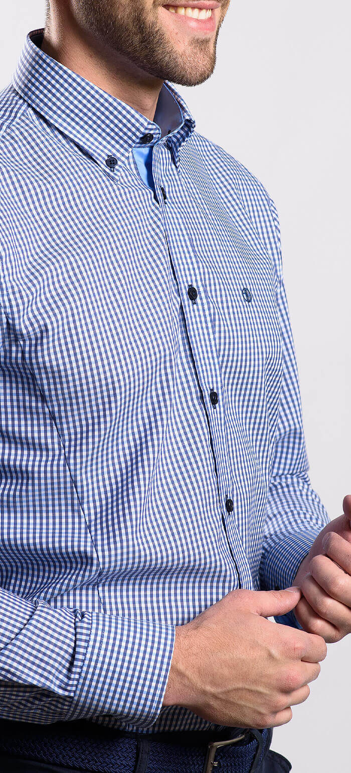 Blue checked Slim Fit shirt