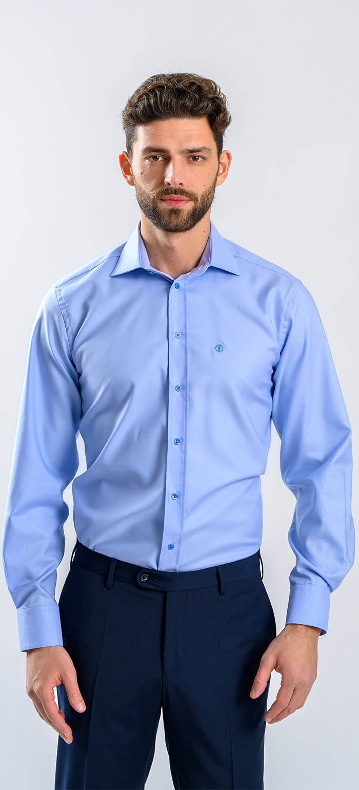 Blue Slim Fit Shirt
