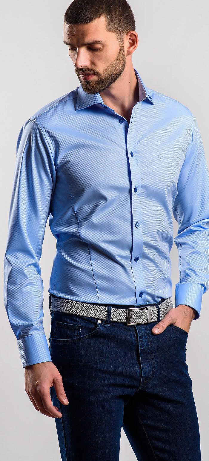 Blue Slim Fit Shirt