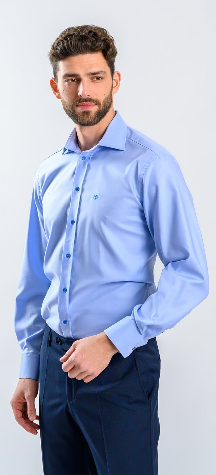 Blue Slim Fit Shirt