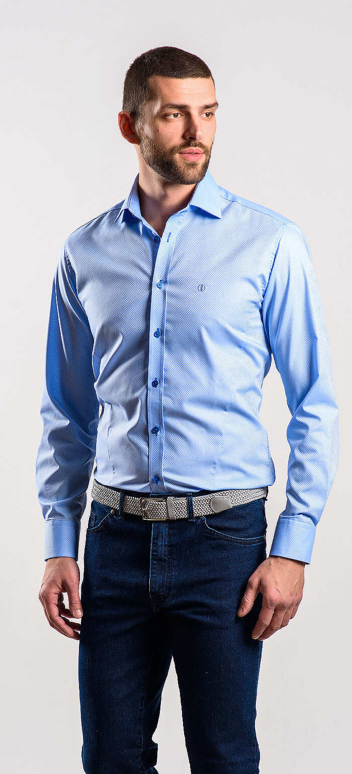 Blue Slim Fit Shirt