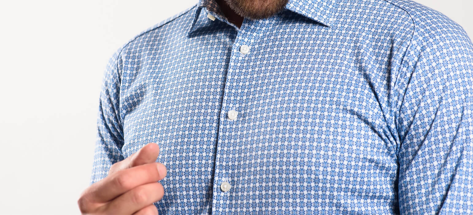 Blue stretch Extra Slim Fit shirt