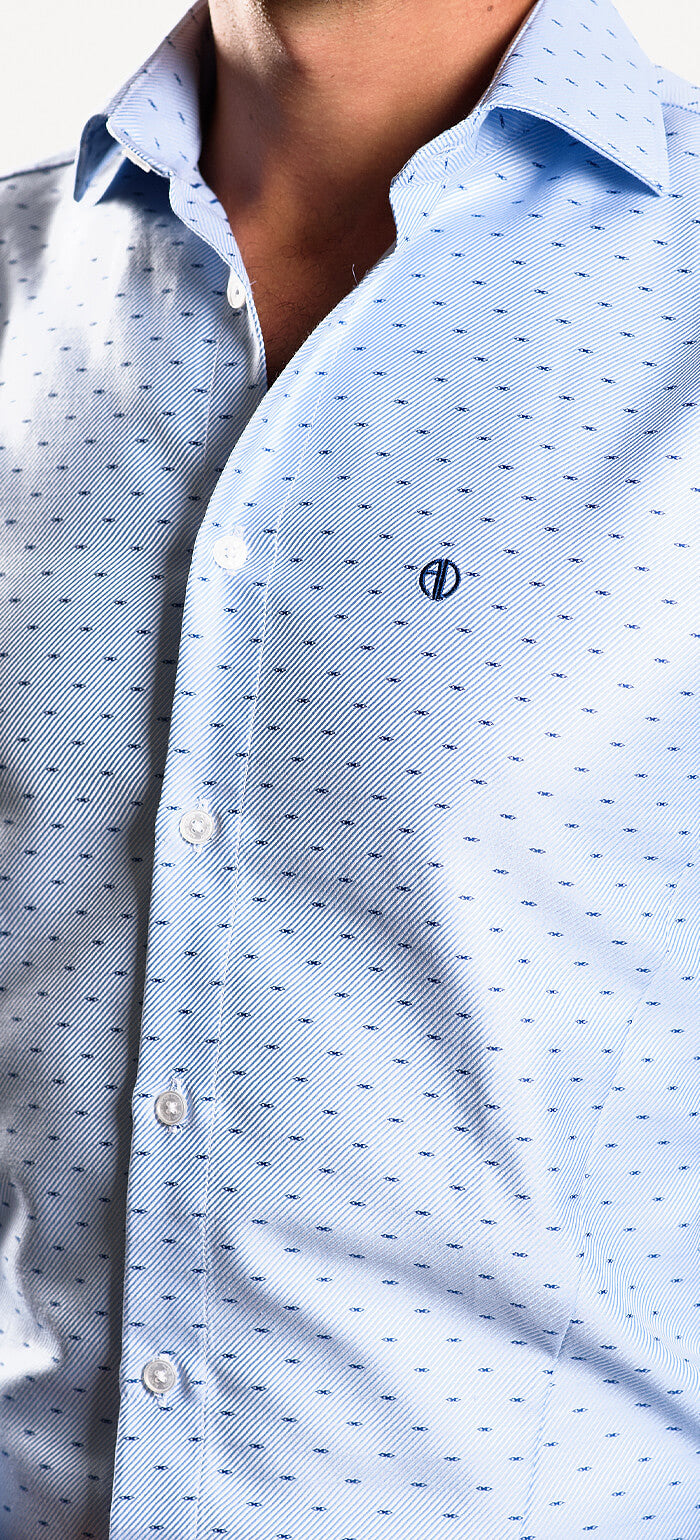 Blue patterned Extra Slim Fit shirt