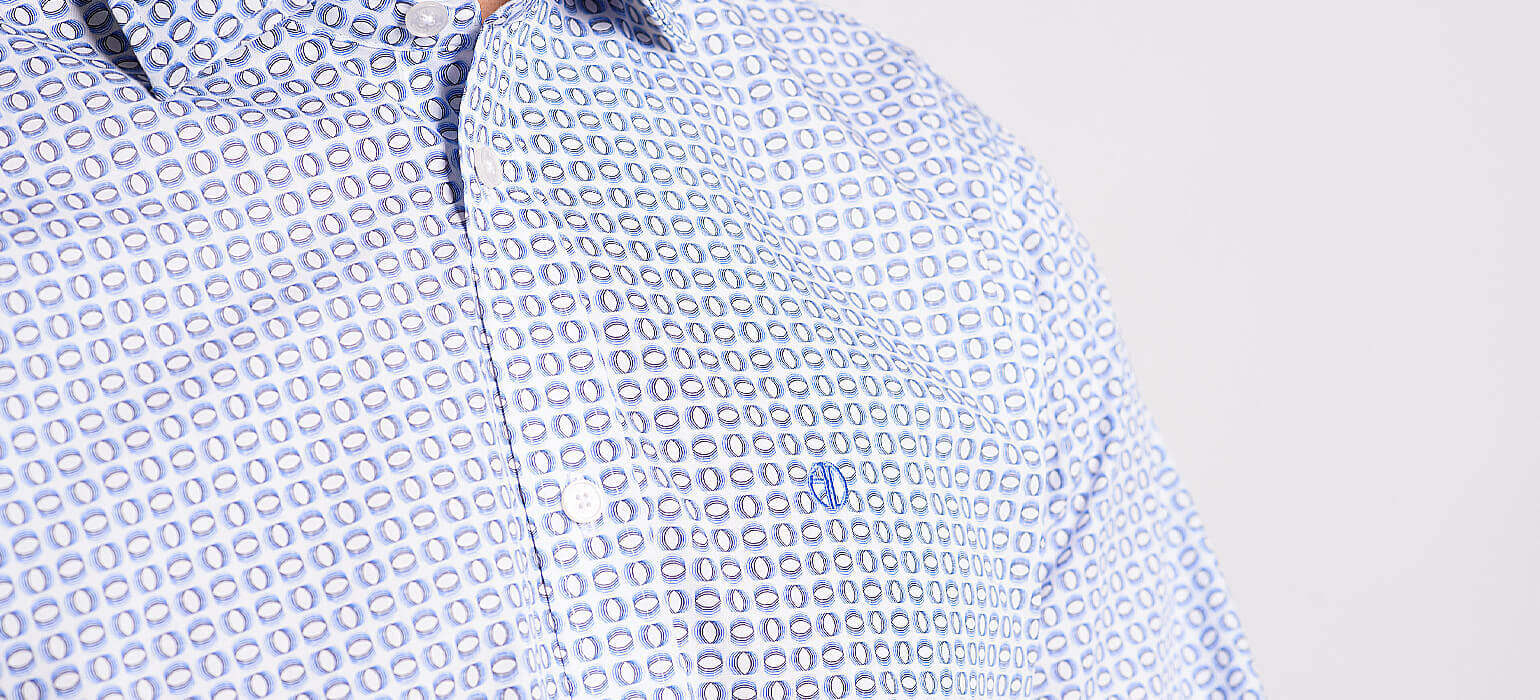 Blue patterned Extra Slim Fit shirt