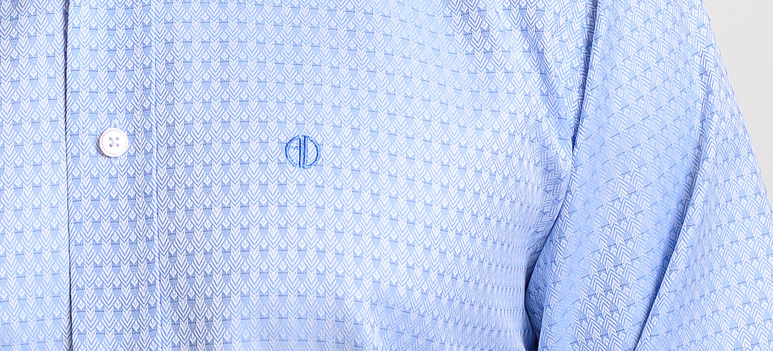 Blue patterned Slim Fit shirt