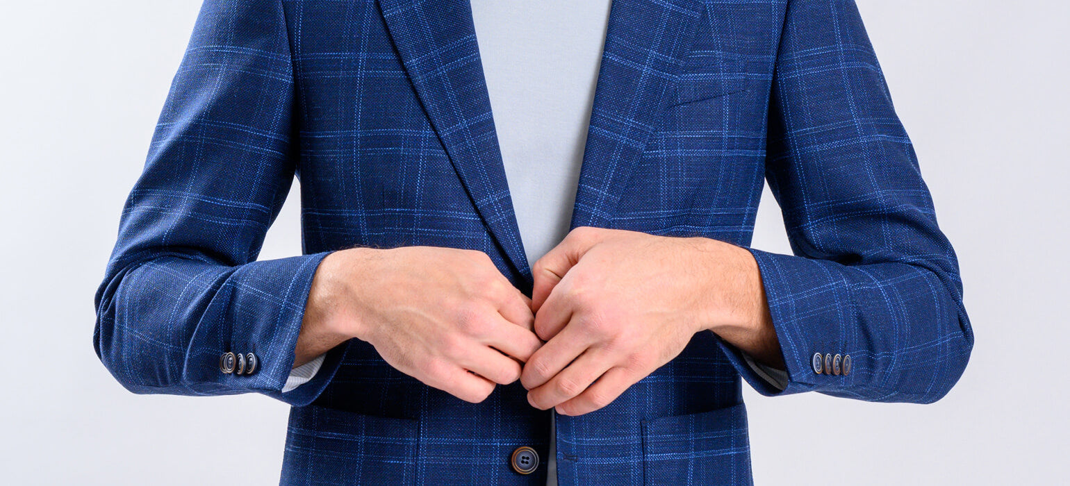 Blue checked jacket