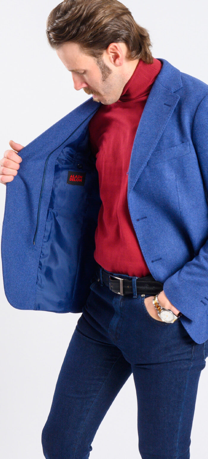 Blue jacket with removable insert