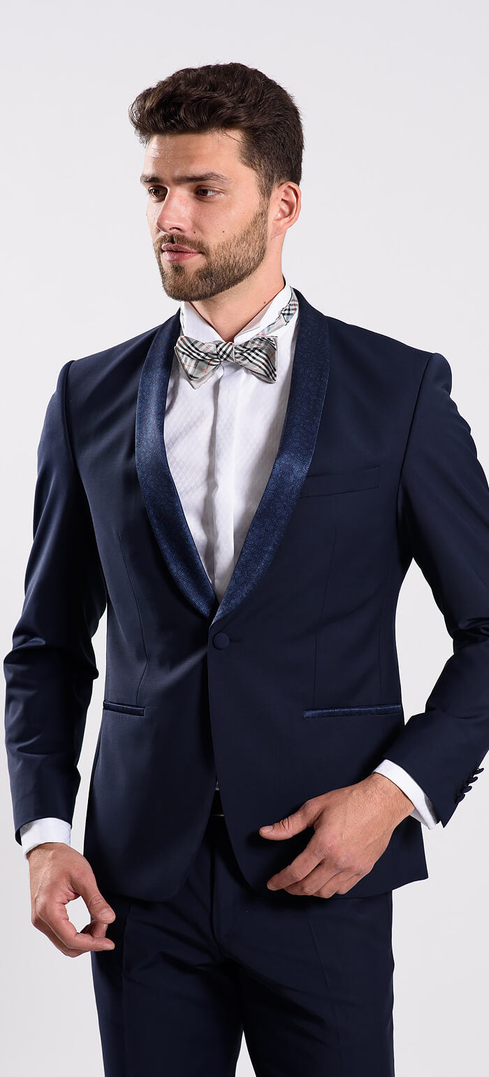 Blue wedding suit jacket