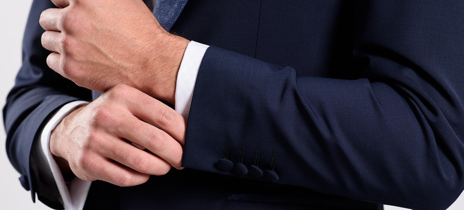 Blue wedding suit jacket