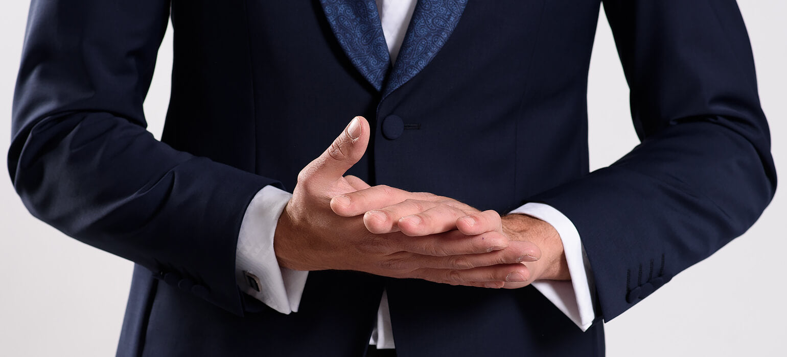 Blue wedding suit jacket