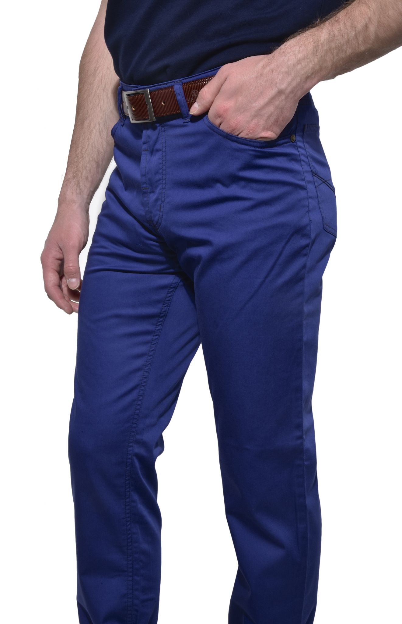 Blue casual pants