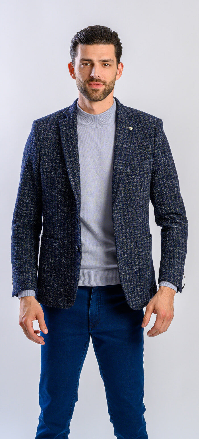 Blue-gray jacket with removable insert