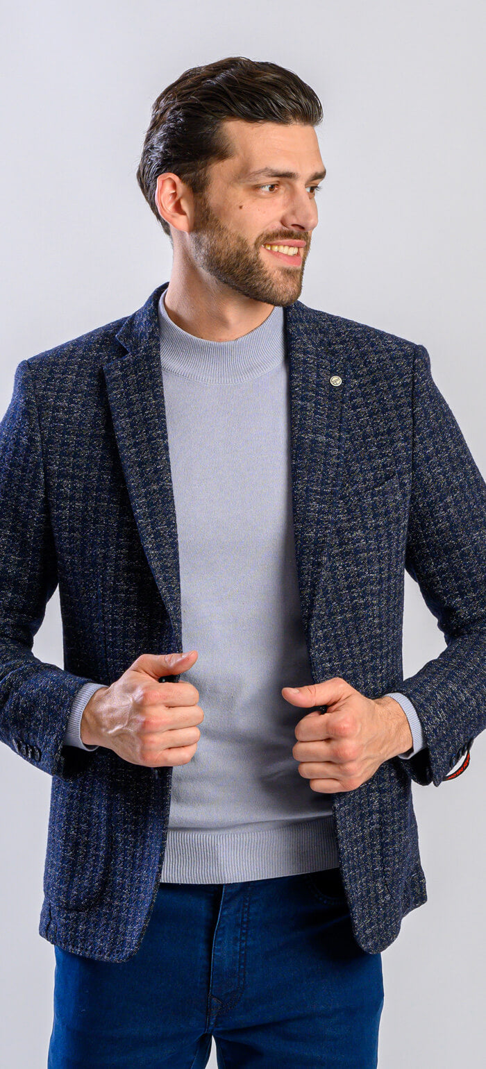 Blue-gray jacket with removable insert