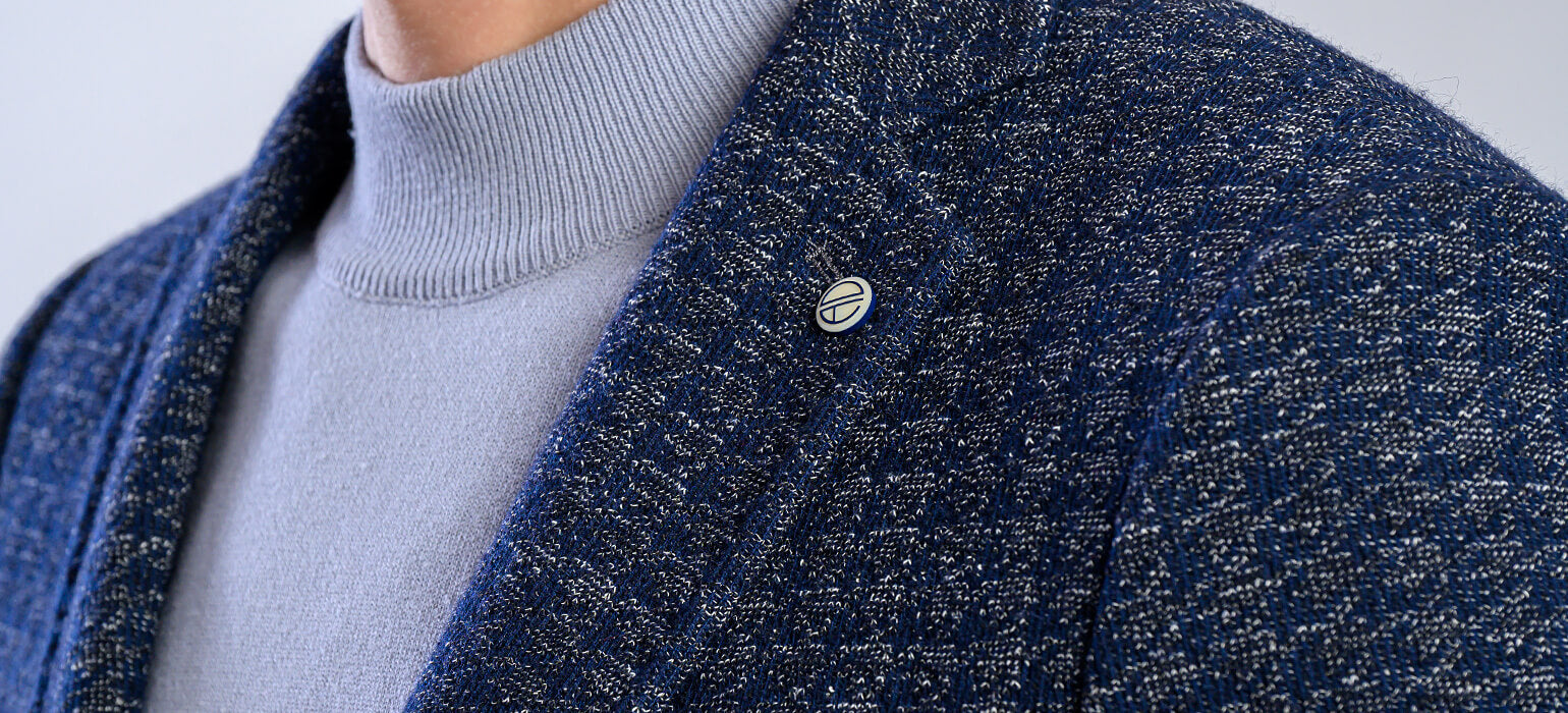 Blue-gray jacket with removable insert