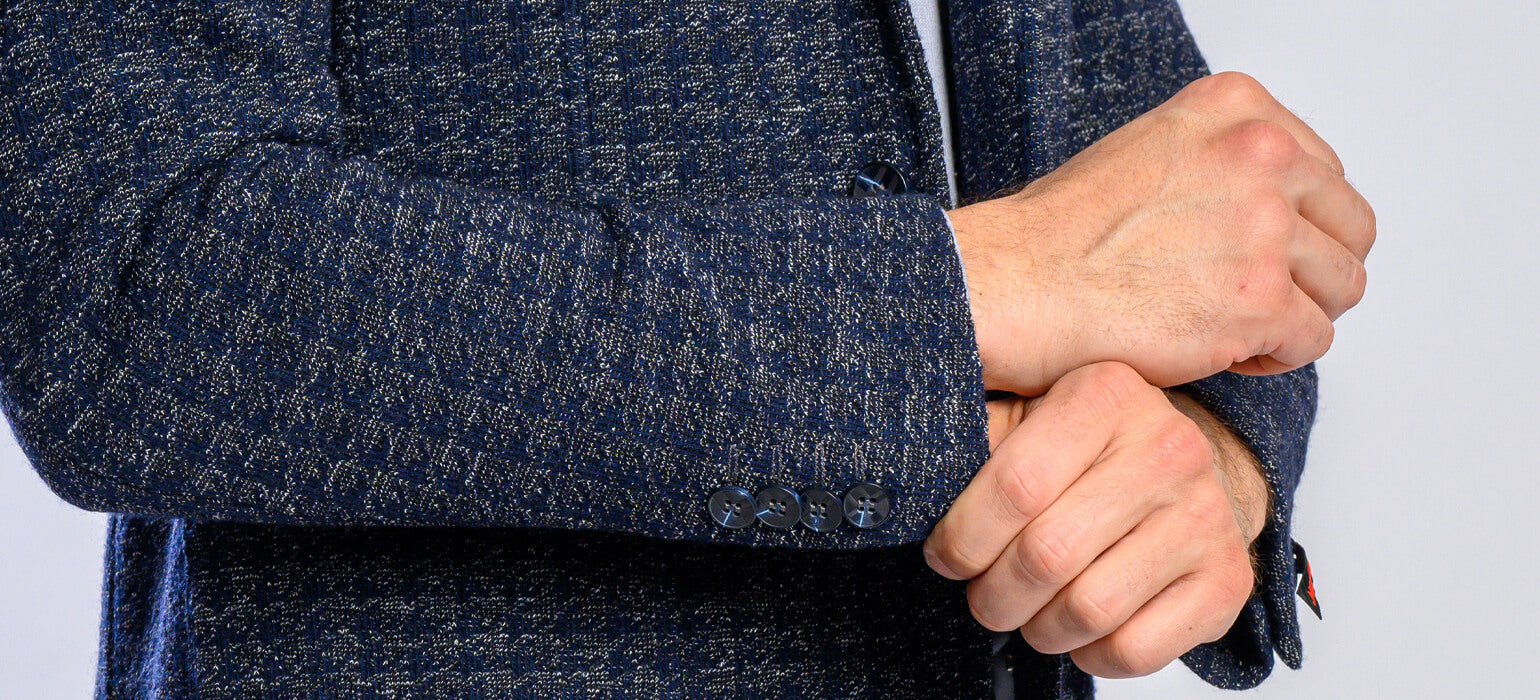 Blue-gray jacket with removable insert