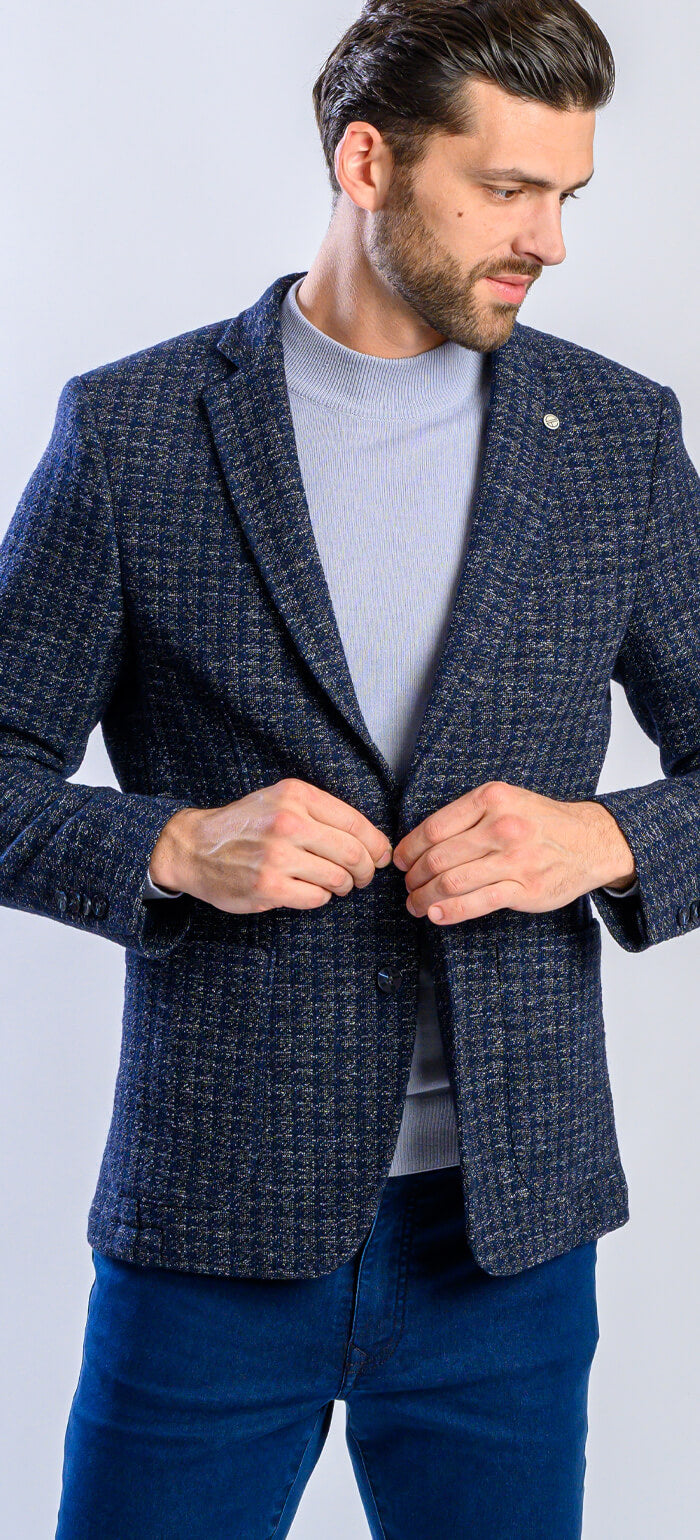 Blue-gray jacket with removable insert