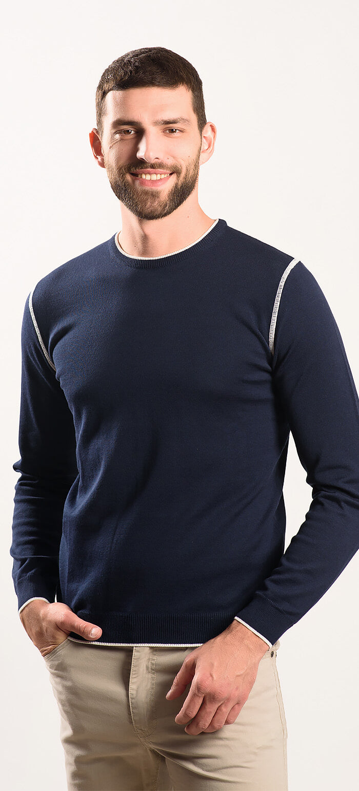 Blue cotton sweater