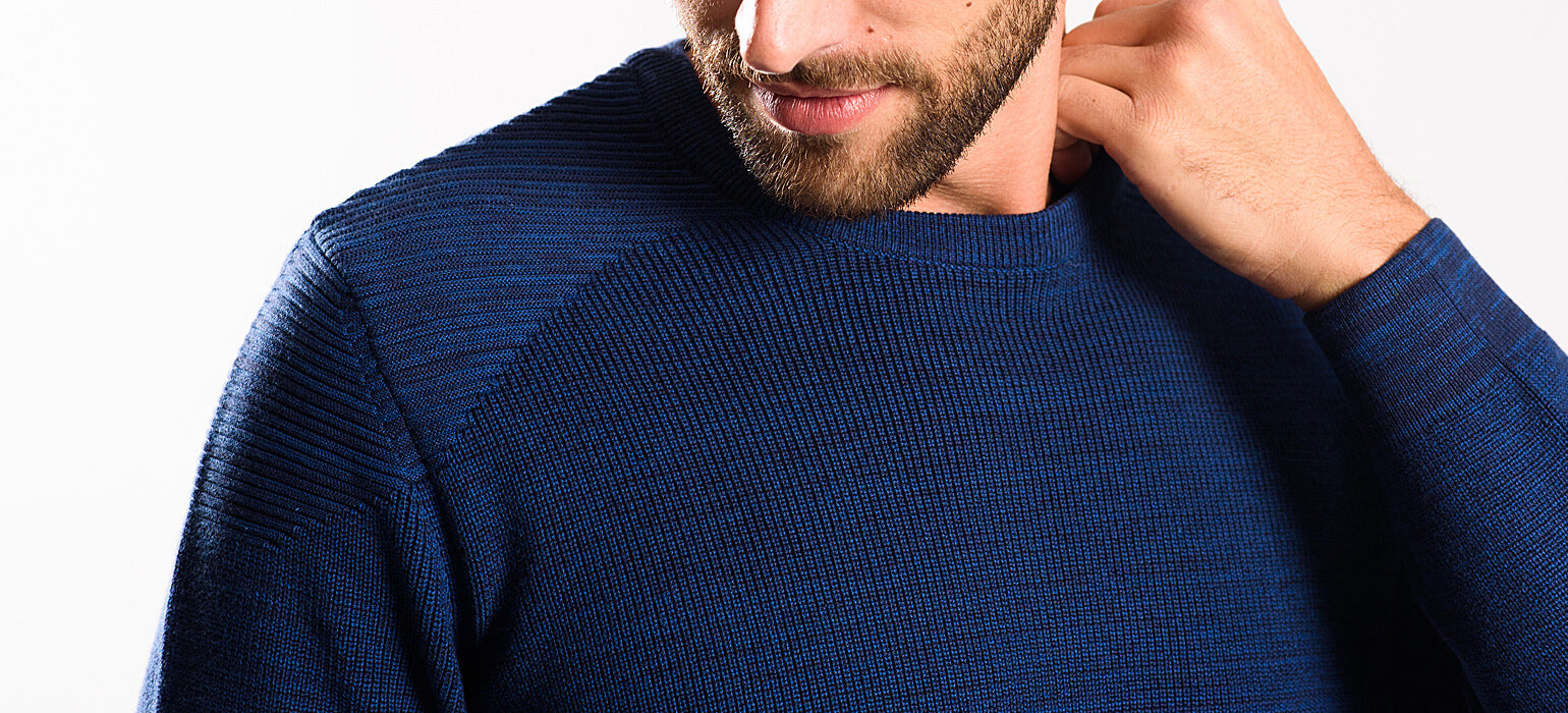Blue cotton sweater