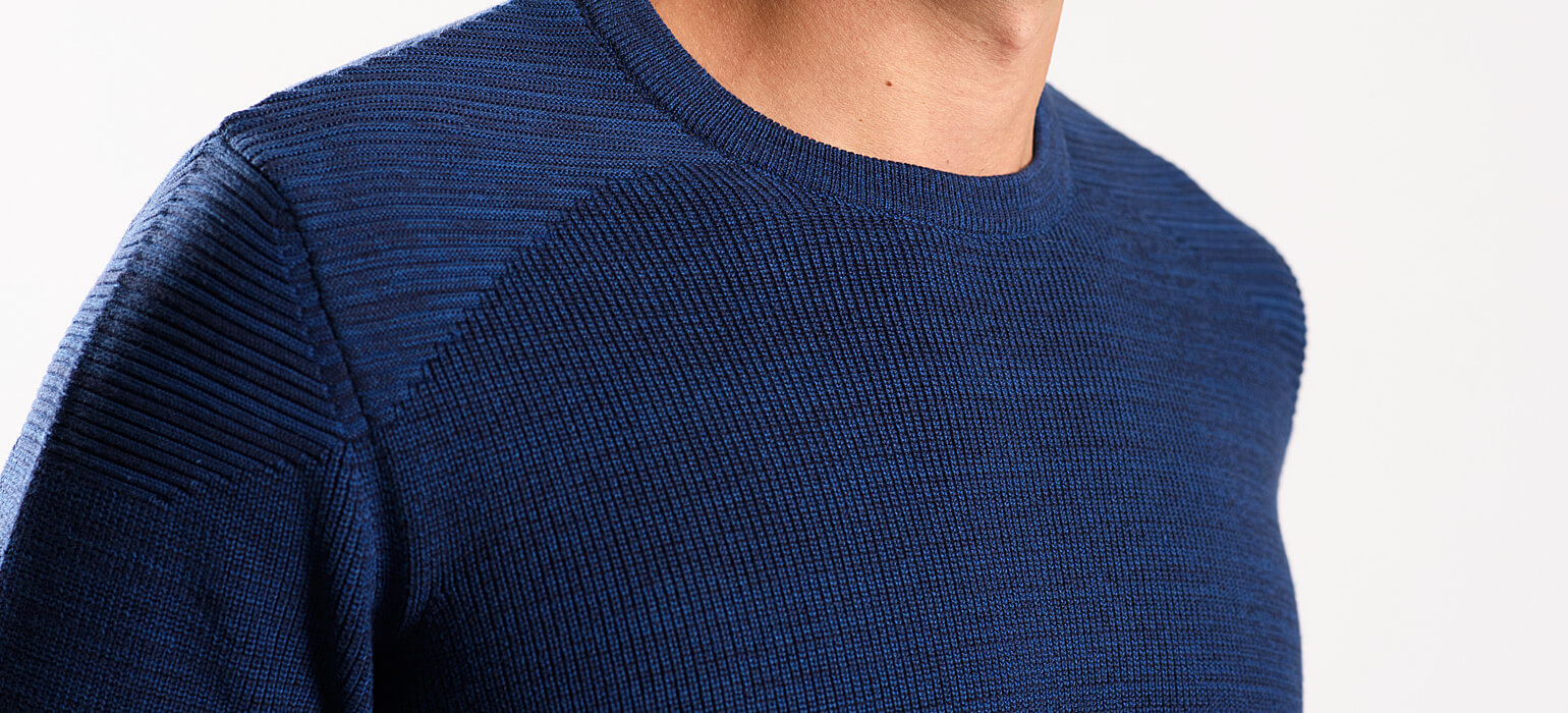 Blue cotton sweater
