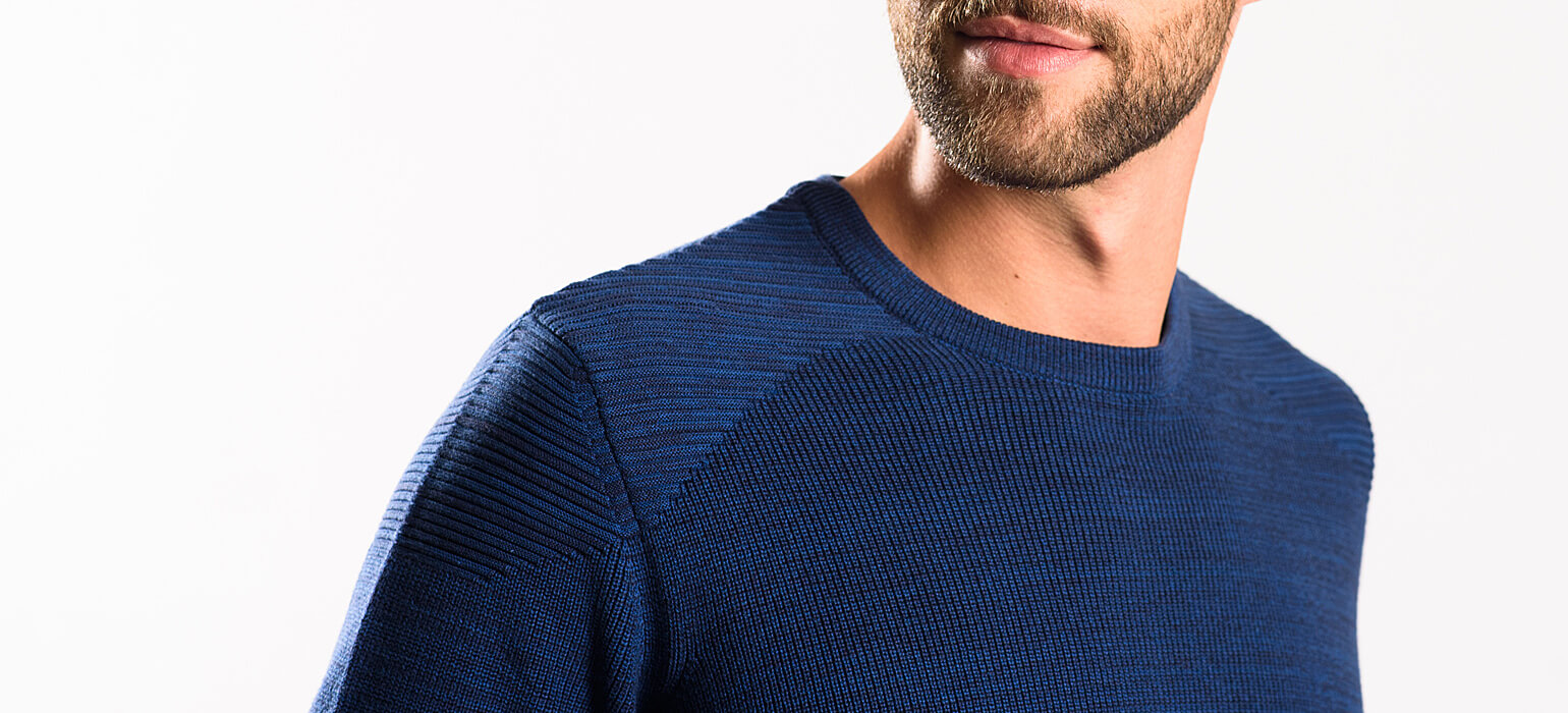 Blue cotton sweater