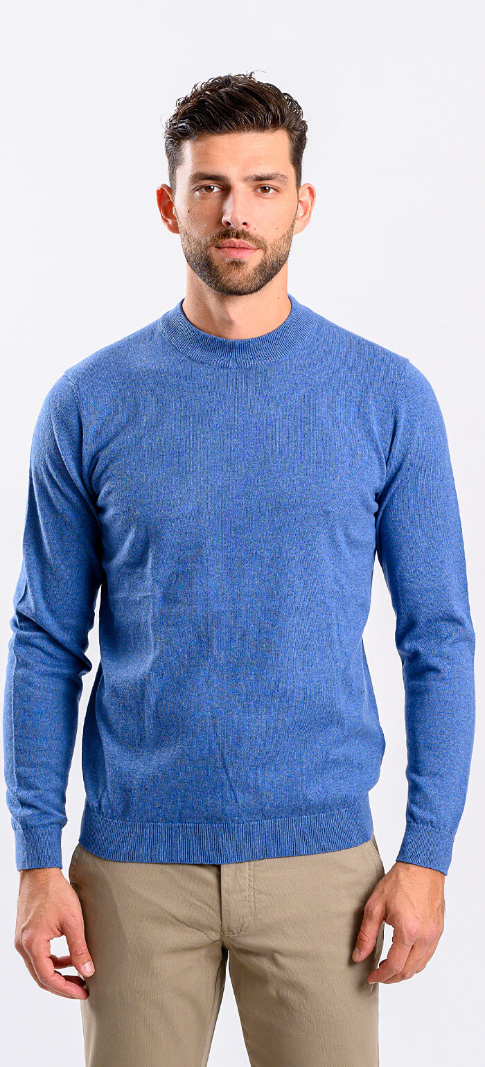 Blue crew neck sweater