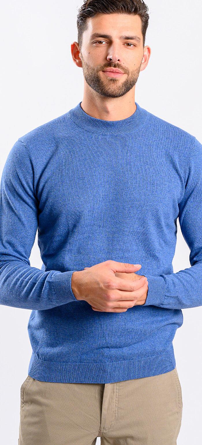 Blue crew neck sweater