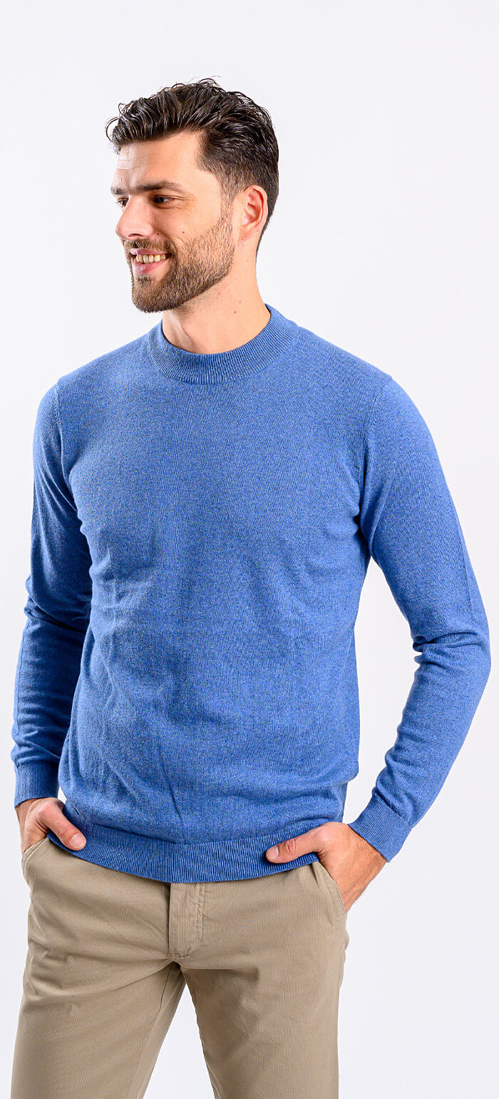 Blue crew neck sweater