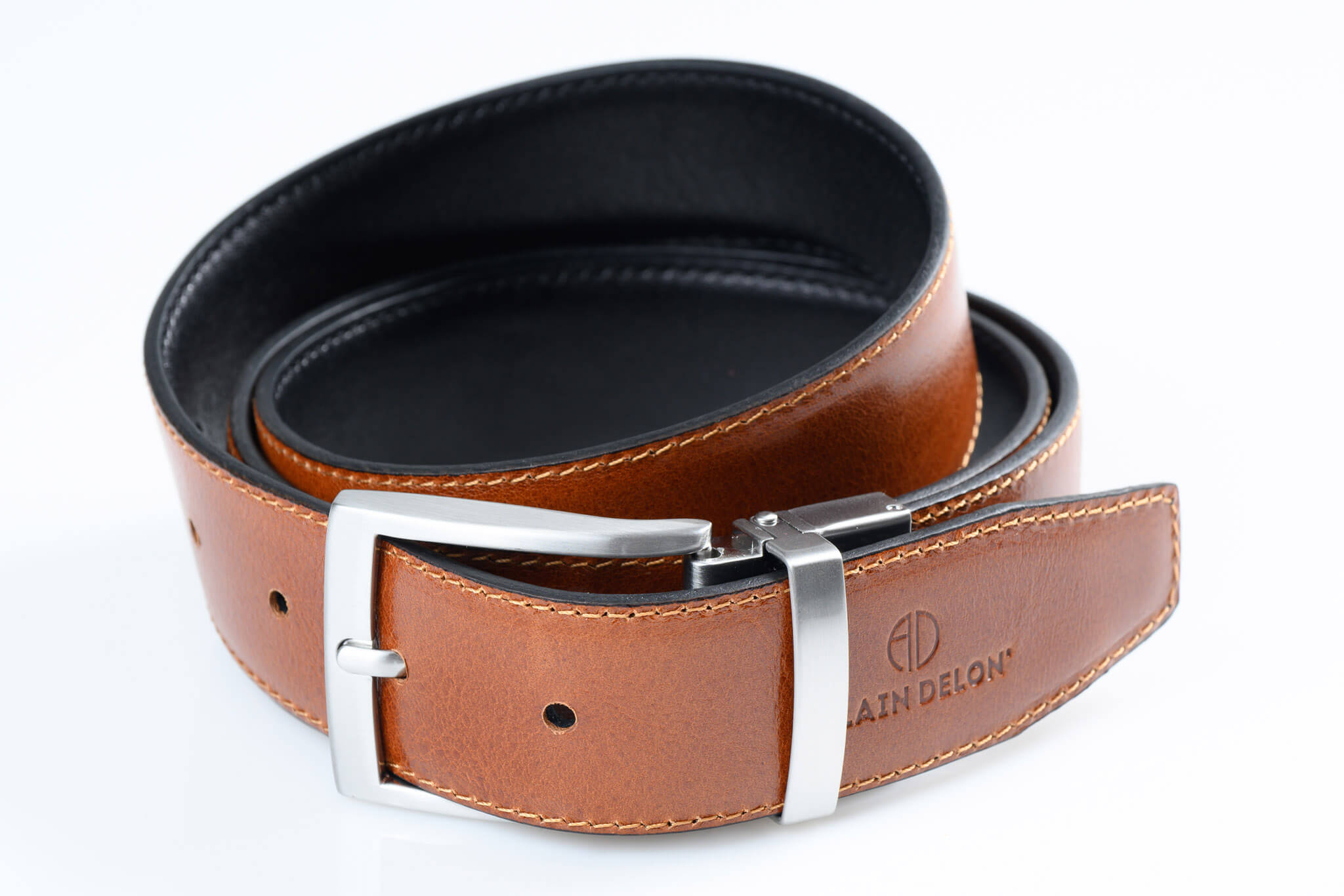 Reversible leather belt