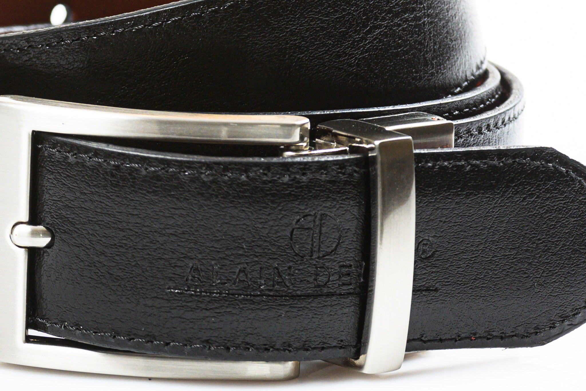 Reversible leather belt