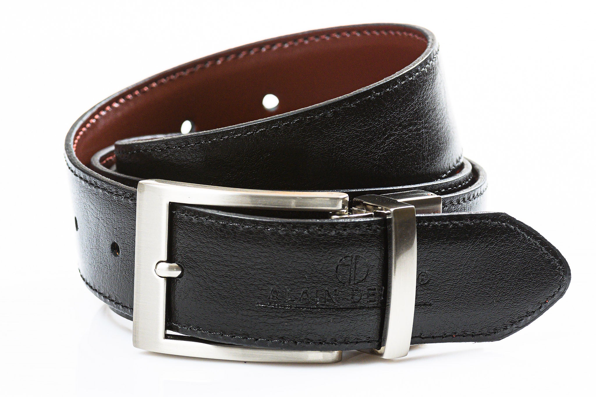 Reversible leather belt